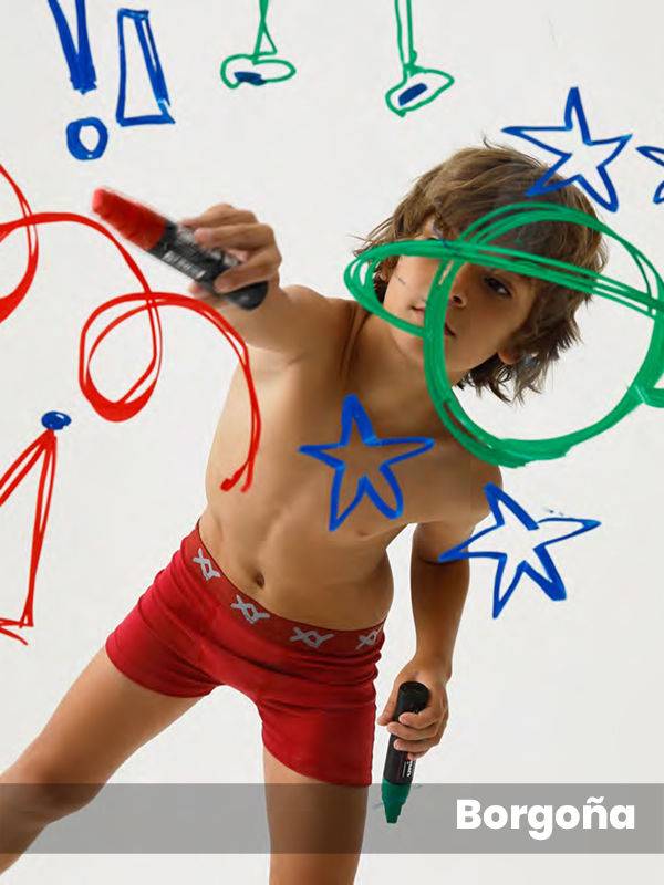Boxer niño algodón-lycra liso