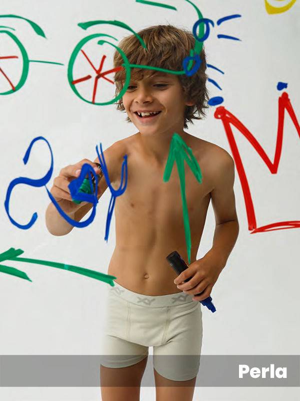 Boxer niño algodón-lycra liso