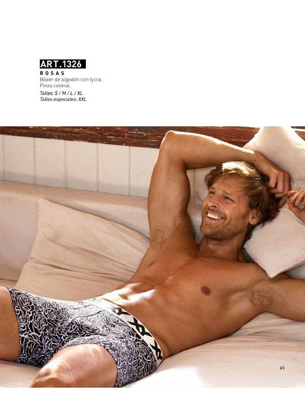 Boxer algodón-lycra pinza central ROSAS