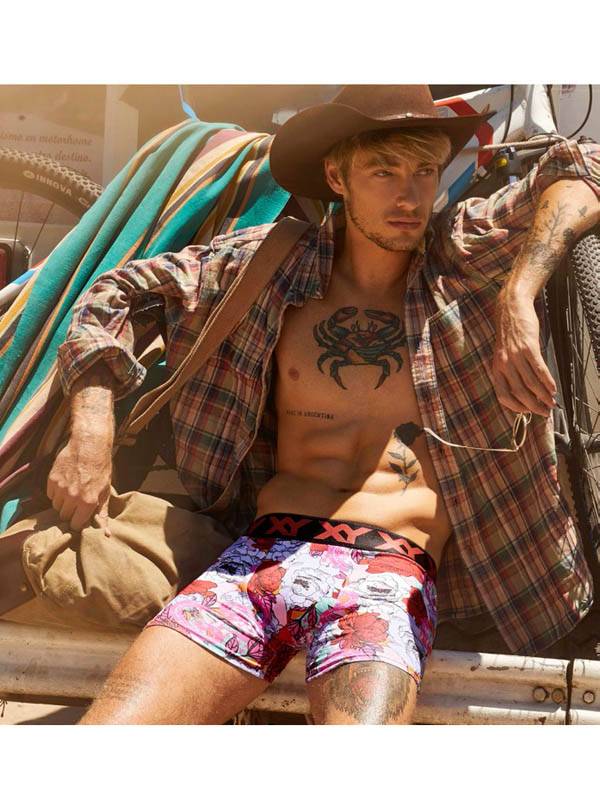 Boxer Algodón-Lycra Pinza Central Oriental