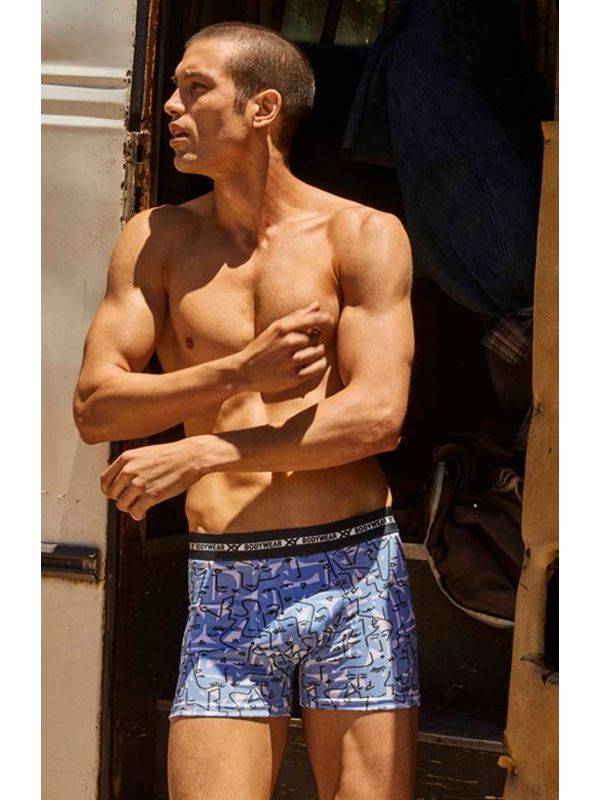 Boxer algodón-lycra estampado CARAS