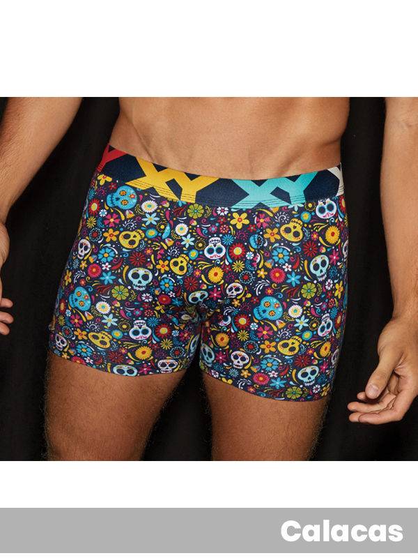 Bóxer Algodón-Lycra Estampado Calacas