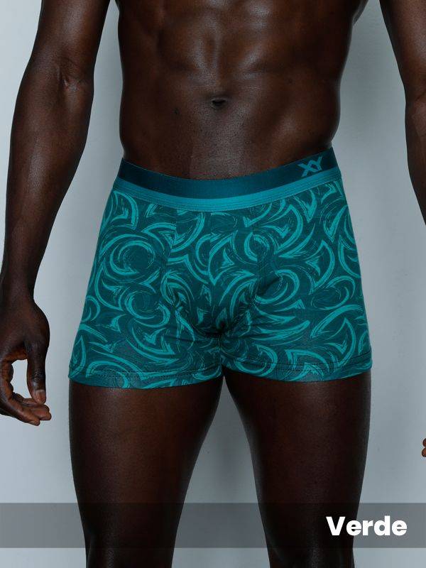 Bóxer algodón-lycra estampado pinza central SMOKE