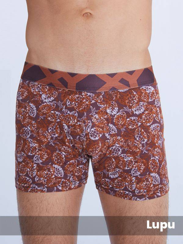Bóxer algodón-lycra estampado pinza central 