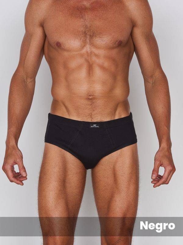 Slip algodón-lycra liso elástico embutido pinza central