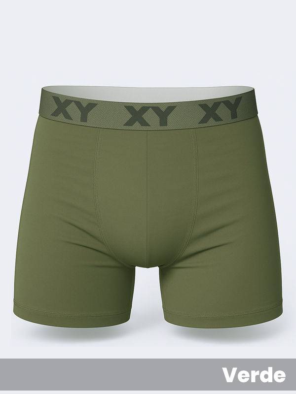 Boxer de microfibra liso combinado
