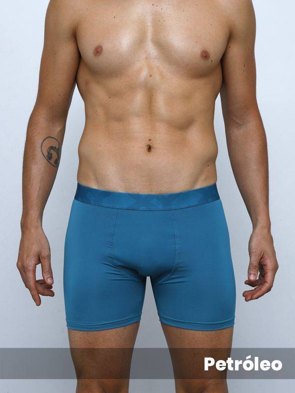 Boxer de microfibra liso combinado