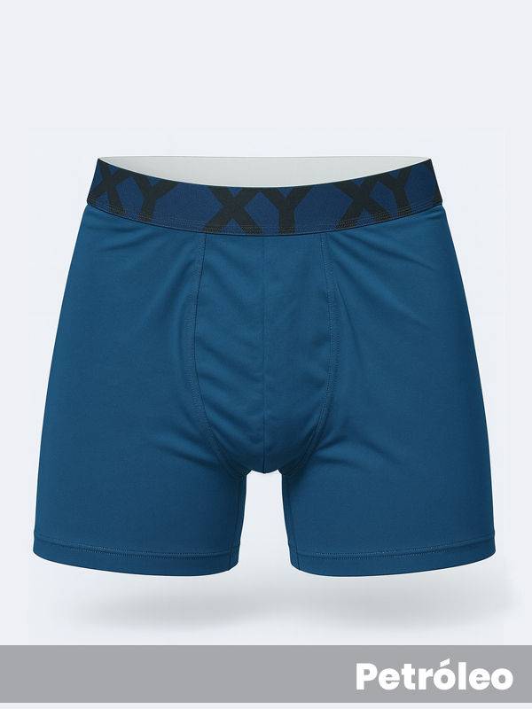 Boxer de microfibra liso combinado