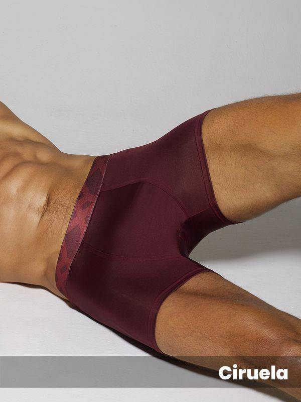 Boxer de microfibra liso combinado
