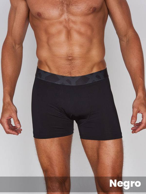 Boxer De Microfibra Liso Combinado