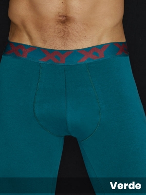 Boxer Largo De Algodon Con Lycra Liso, Anatómico.