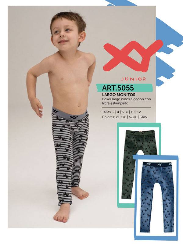 Boxer Largo Nene Algodón-Lycra Estampado