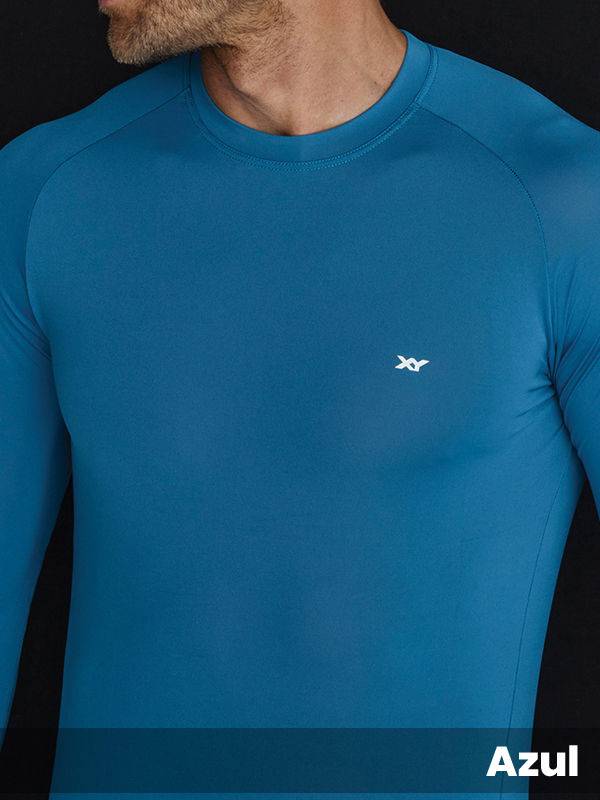 Camiseta Térmica Manga Larga, Cuello Redondo, De Microfibra Con Lycra. Anatómica