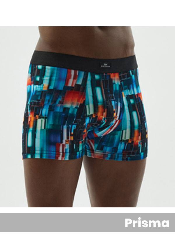 Bóxer de algodón con lycra estampado PRISMA