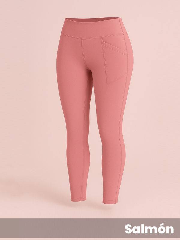 Leggins Microfibra Lisa con Bolsillo
