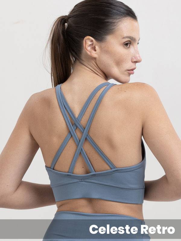 Top microfibra lisa con tiras