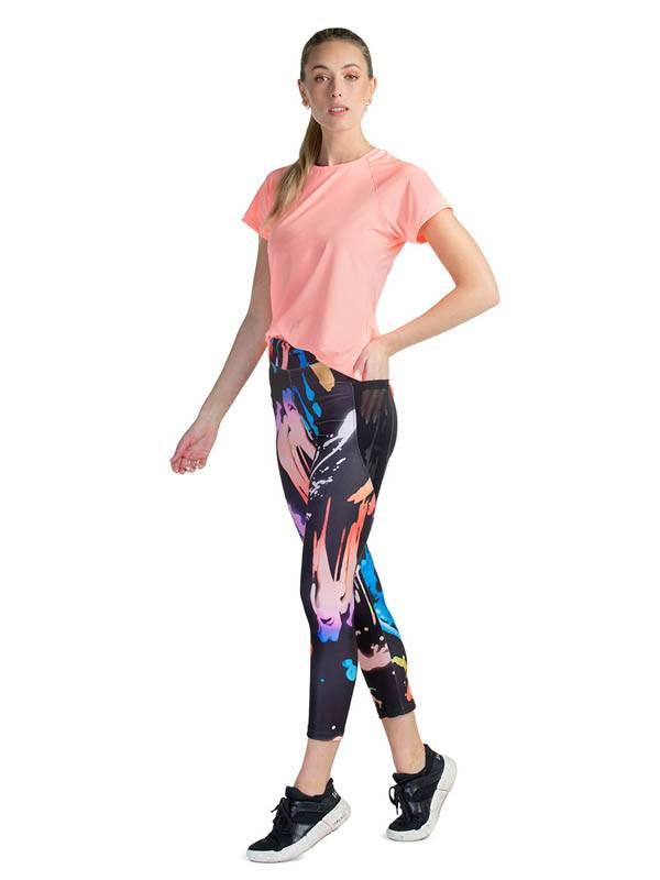 Leggins 7/8 Microfibra Estampado , Bolsillo Tul