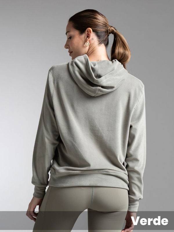 Buzo canguro micropolar con elastano