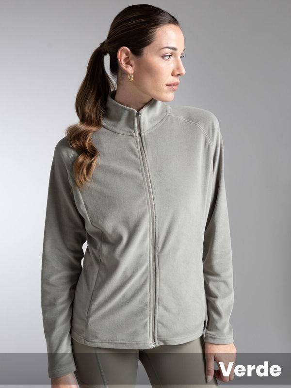 Campera sin capucha micropolar con elastano