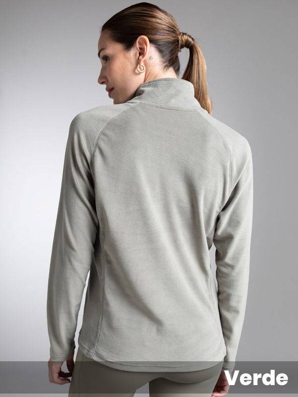Campera sin capucha micropolar con elastano
