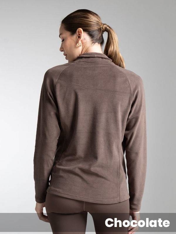 Campera sin capucha micropolar con elastano