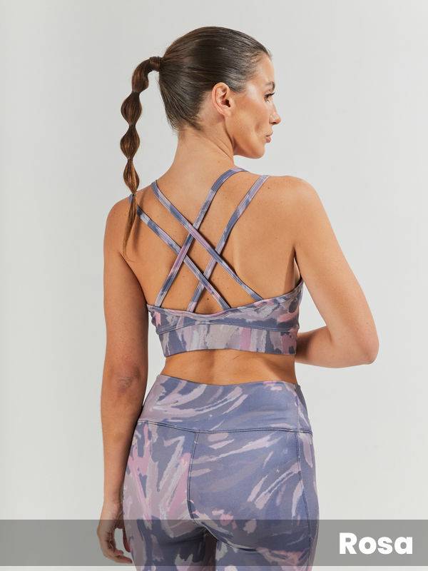 Top microfibra estampada
