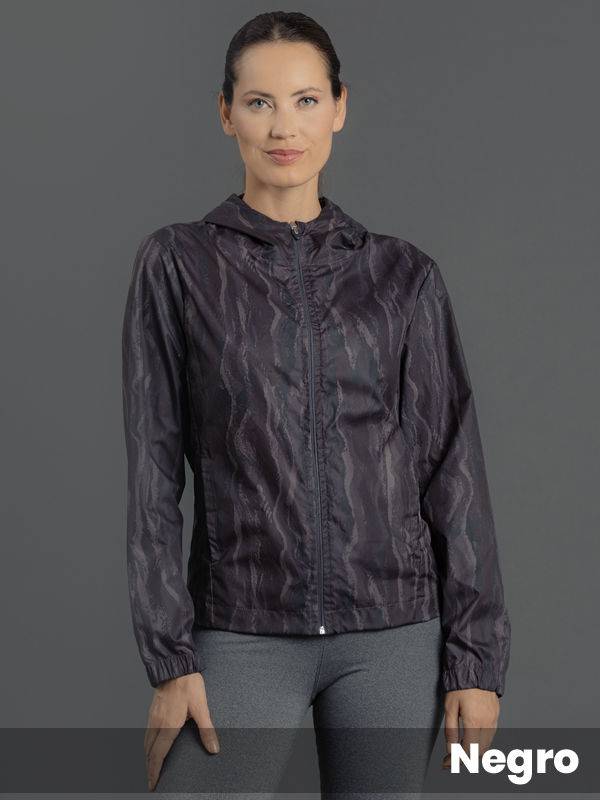Campera plana estampada