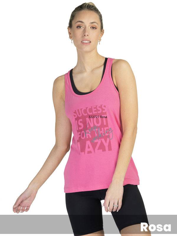 Musculosa Algodon con Estampa Keep Working