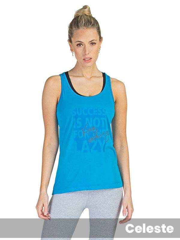 Musculosa Algodon con Estampa Keep Working