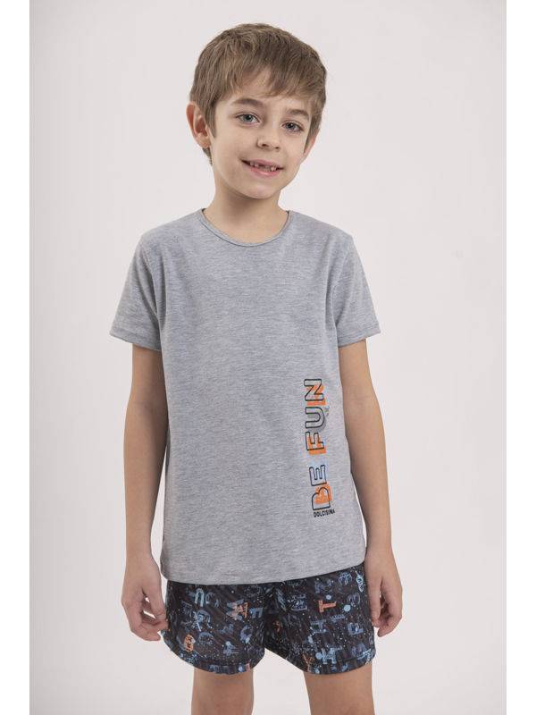 Remera manga corta Rocco y Short Estampado Viscosa con Lycra