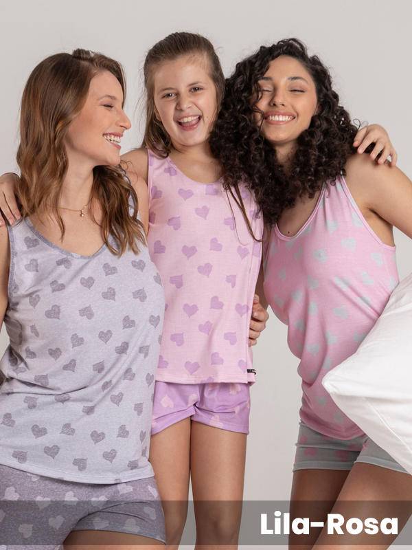 Pijama Corazones Musculosa Y Short