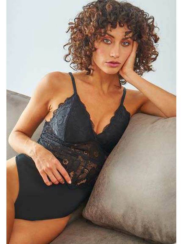 Body Le Vent Microfibra Y Puntilla Con Triangulo Soft