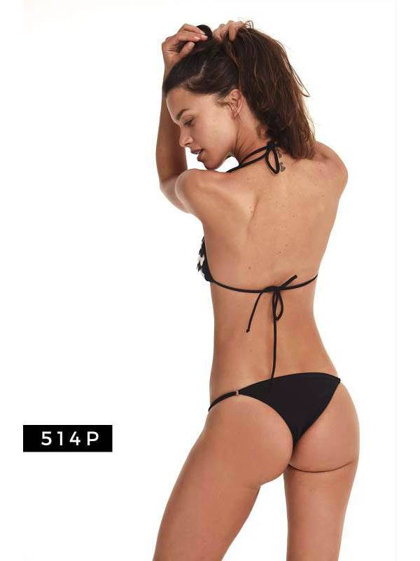 Triangulo con escamas bicolor + bikini con corredera fina