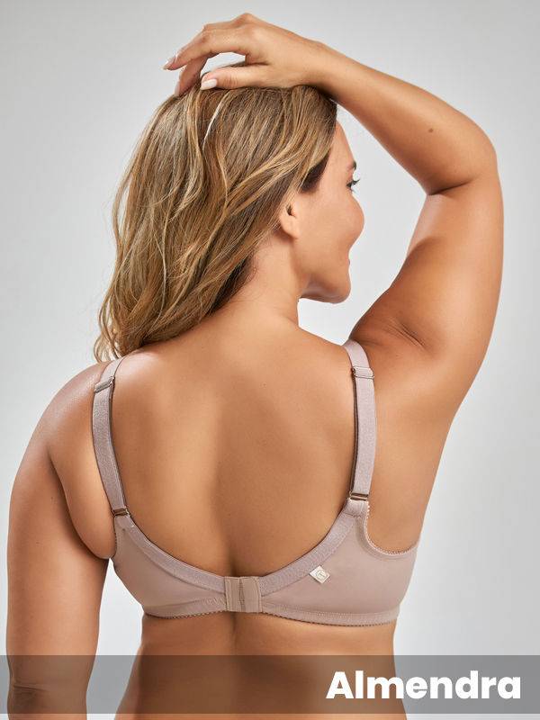 Soutien modelador confort con recorte lateral de tricot lycra y puntilla