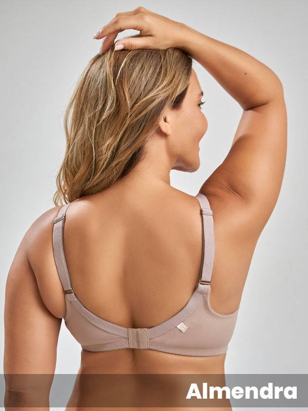 Soutien modelador confort con recorte lateral de tricot lycra y puntilla talle e