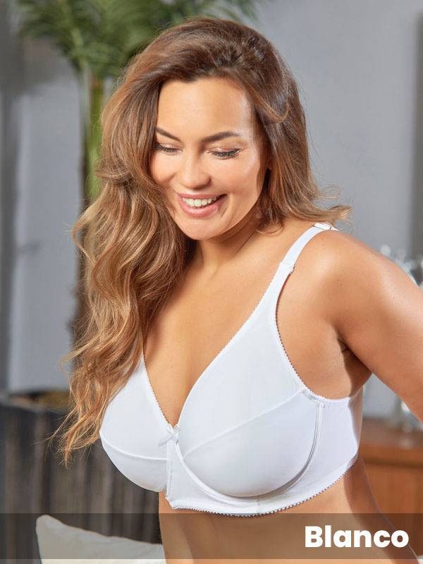 Soutien modelador confort taza doble de tricot reforzado talle especial