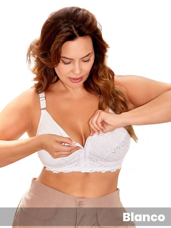 Soutien confort taza doble, sin arco con acceso delantero alg. lycra punt