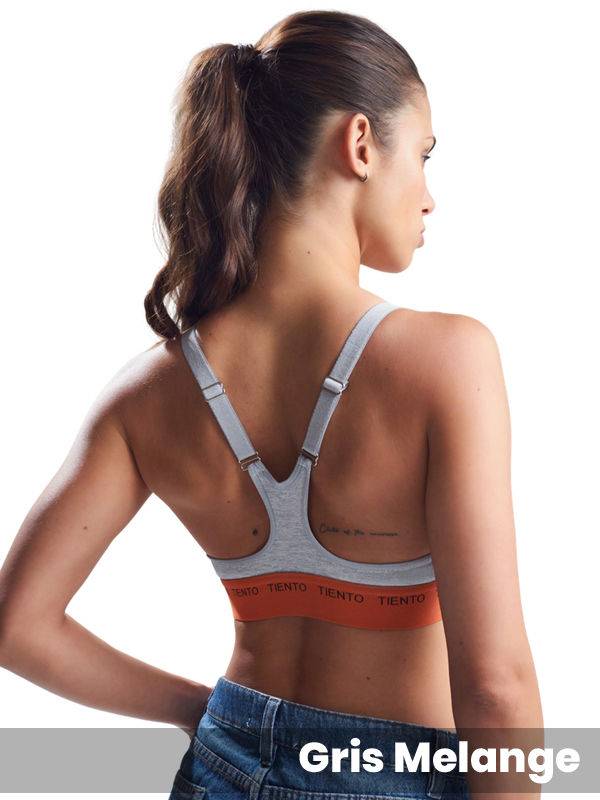 Top deportivo de algodón y lycra talle especial