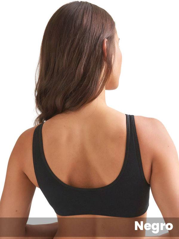 Top estilo 360° con doble escote de algodón y lycra