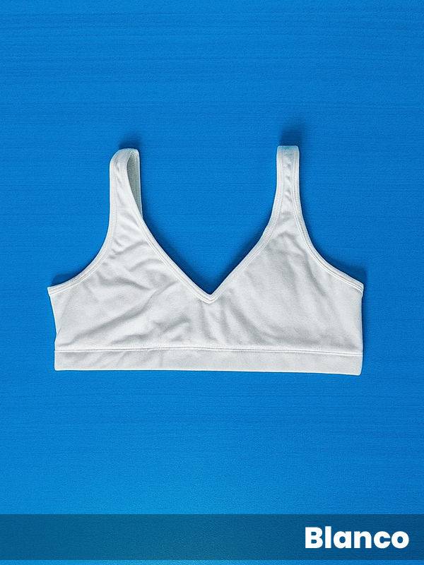 Top estilo 360° con doble escote de algodón y lycra