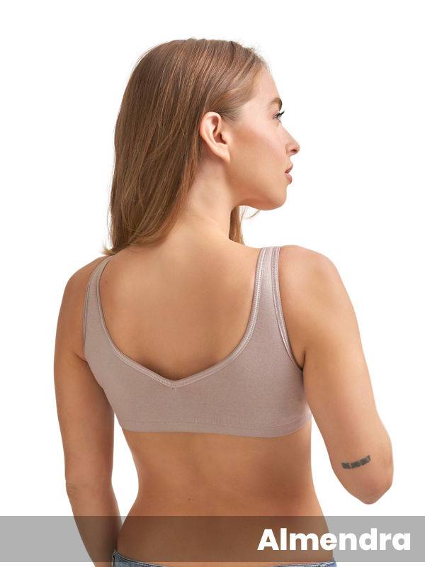 Top estilo 360° con doble escote de algodón y lycra