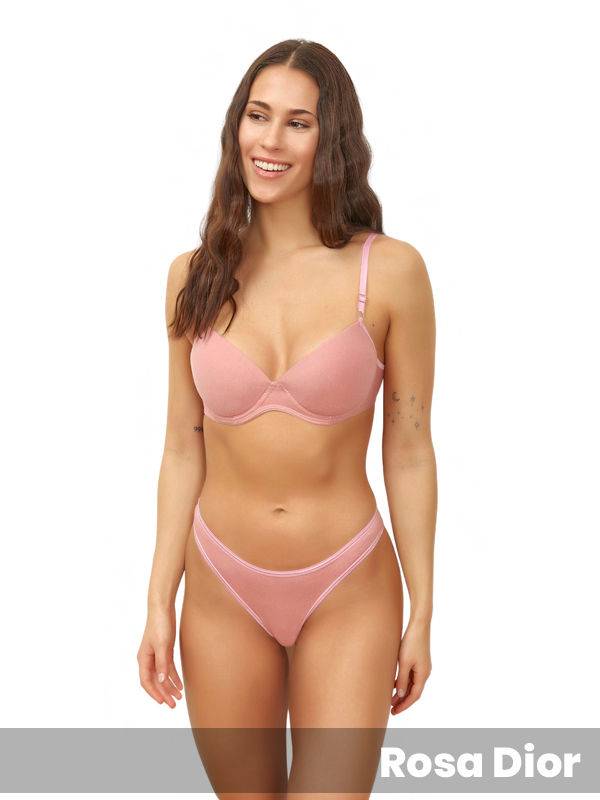 Conjunto taza soft con colaless de algodón lycra
