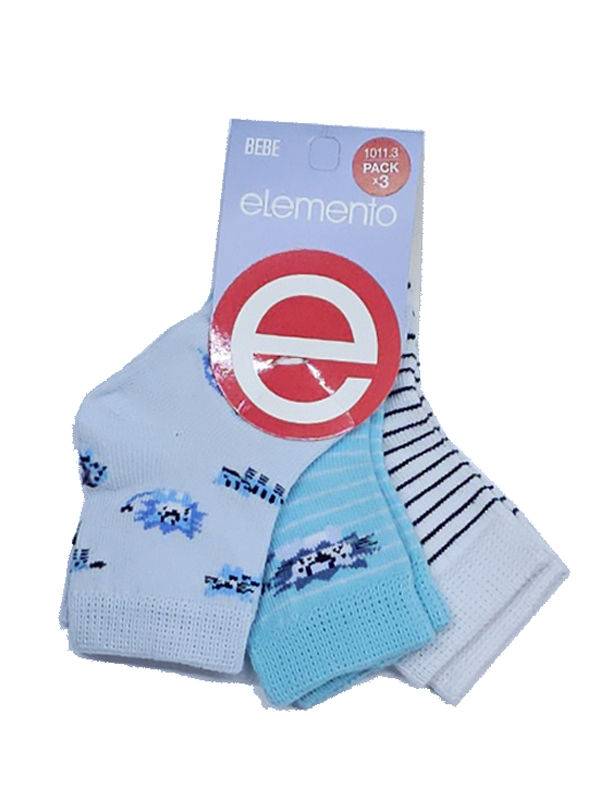Pack x3 Media Caña Estampado Surtida de bebé