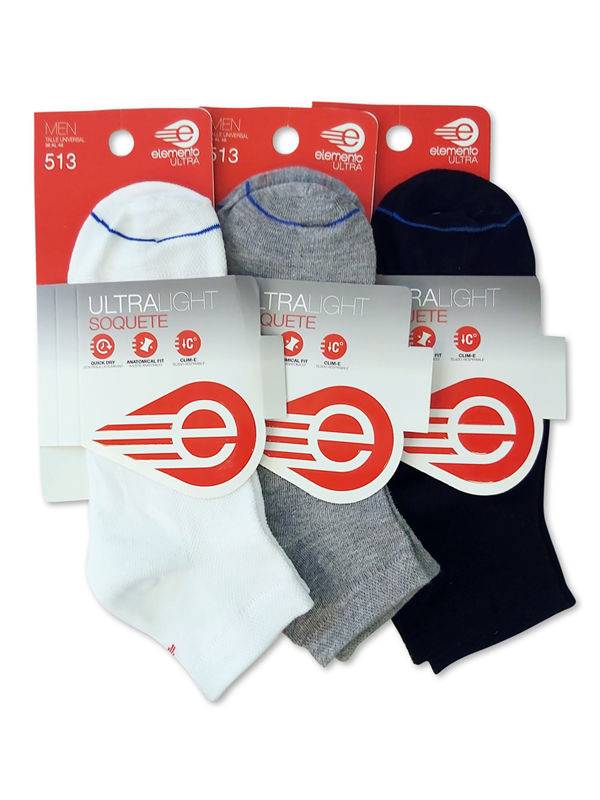 Soquete Plain Extra Liviano Con Mesh Surtido