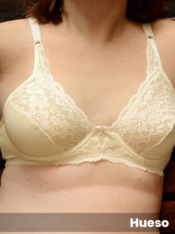 Corpiño con arco algodón con lycra y puntilla