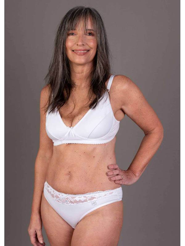 Vedetina grande algodón con lycra cintura de puntilla