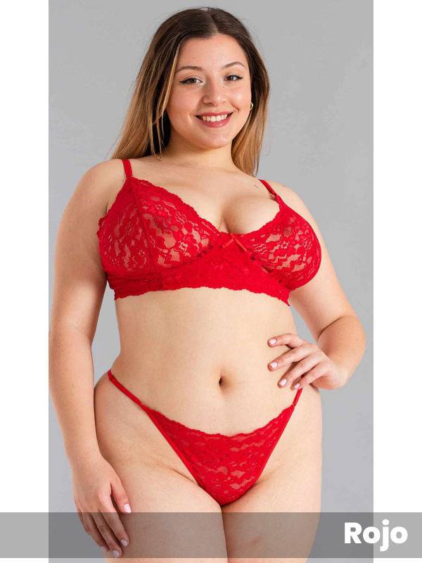 Conjunto con base de puntilla con colaless