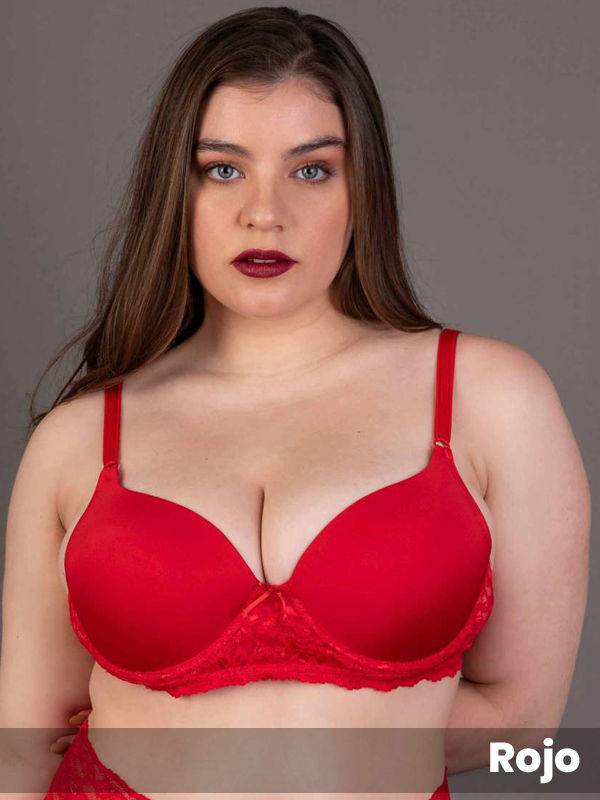 Corpiño Soft grande sin push up microfibra y puntilla