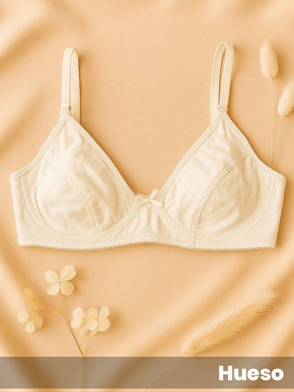 Corpiño reductor con aro algodón con lycra, tela reforzada