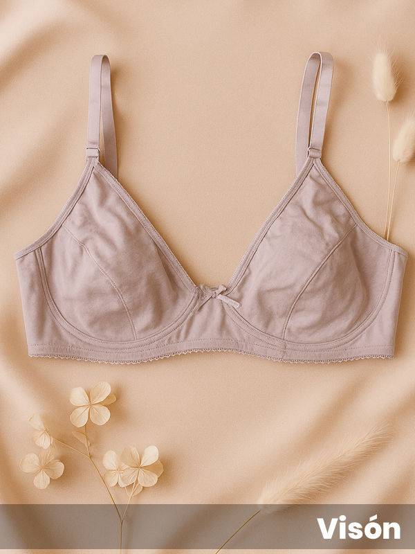 Corpiño reductor con aro algodón con lycra, tela reforzada